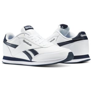 Adidasy Męskie Reebok Royal Classic Jogger Białe/Granatowe PL 82DHVYF